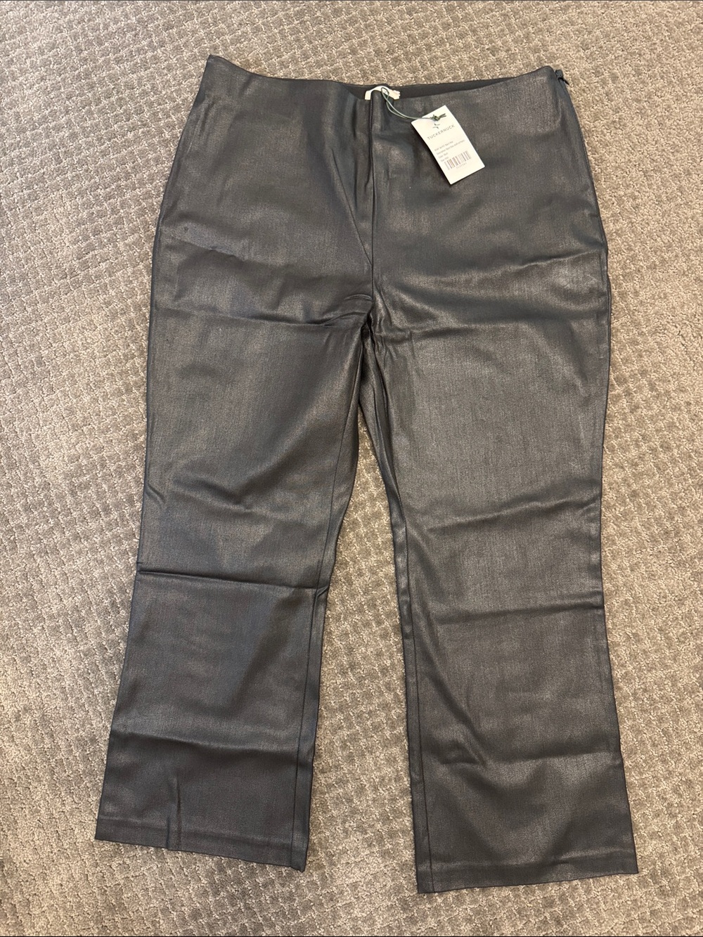 Tuckernuck Black Wax Straight-Leg Pants